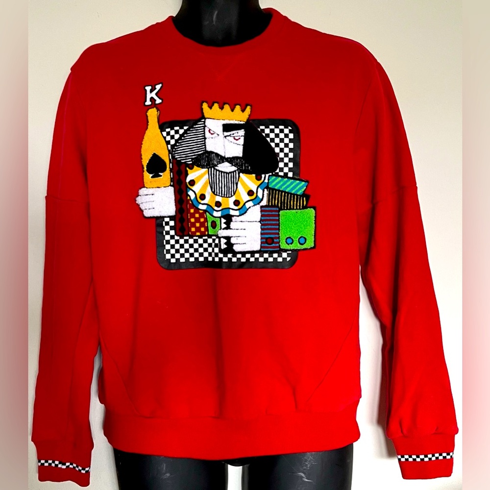 BKYS Men’s Black Keys Trump Card King Crewneck Sweatshirt L